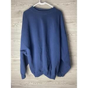 Vintage Ultimate Hanes Cotton Printpro Blue Sweatshirt 2XL